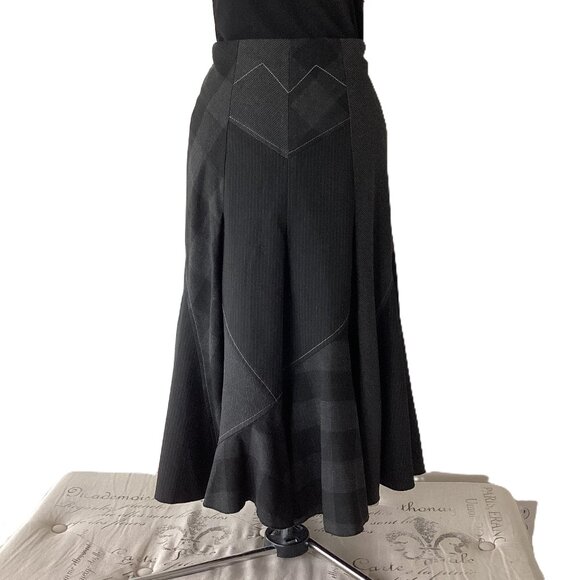 Midi Grey Flared Skirt - Picture 1 of 5